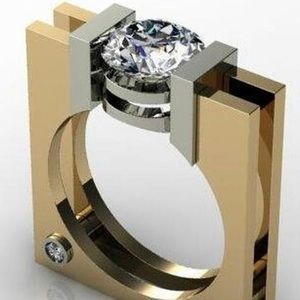 Square modern ring